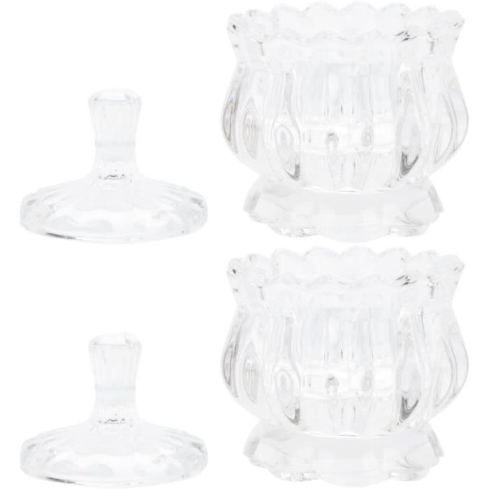 Bonbonnière En Verre Avec Couvercle - Pot à Biscuits Ou Collation, Style Moderne - Dimensions 12,5x11 Cm - Neuf