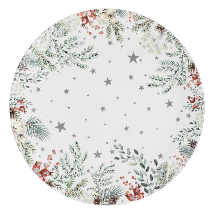 Assiette de Présentation - ATMOSPHERA - Souffle polaire - D33cm - Multicolore - Rond