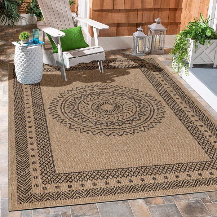 Tapis rond - 100% jute tressé - D. 200 cm - Naturel - JAIPUR