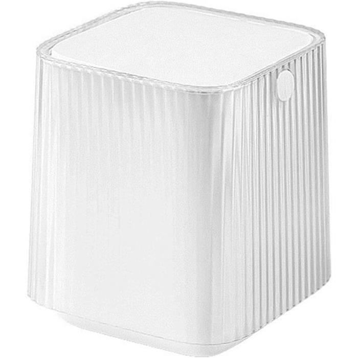 Lot De 4 Mini Poubelles De Bureau Avec Couvercle – Couleurs Assorties – Pour Bureau, Table, Organisation