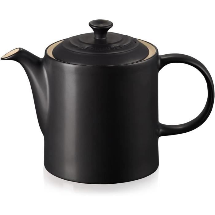 Grande Théière Classique, Ronde, 1,3 Litre, Céramique, Noir Mat ...