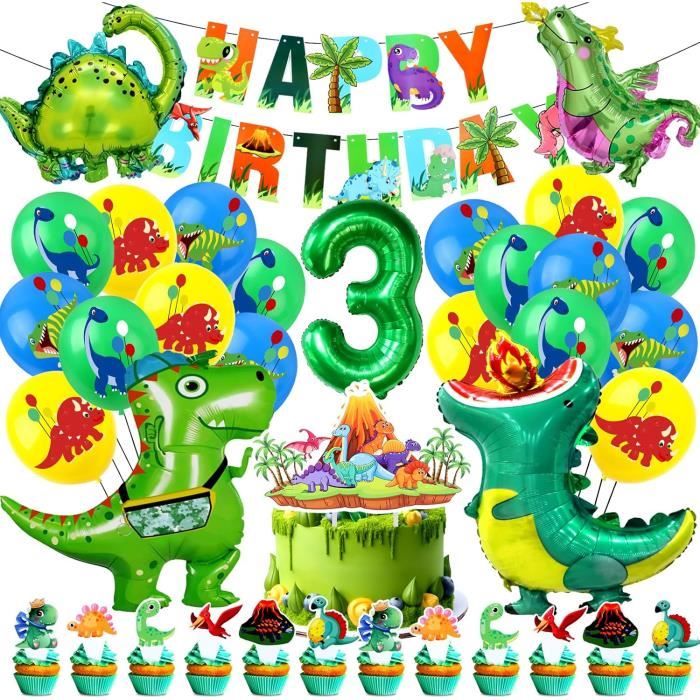 Kit Fête Dinosaure Anniversaire Garçon - 96 Pièces (bracelets, Voitures, Tatouages) - Remplissage Pinata, Cadeaux Enfants