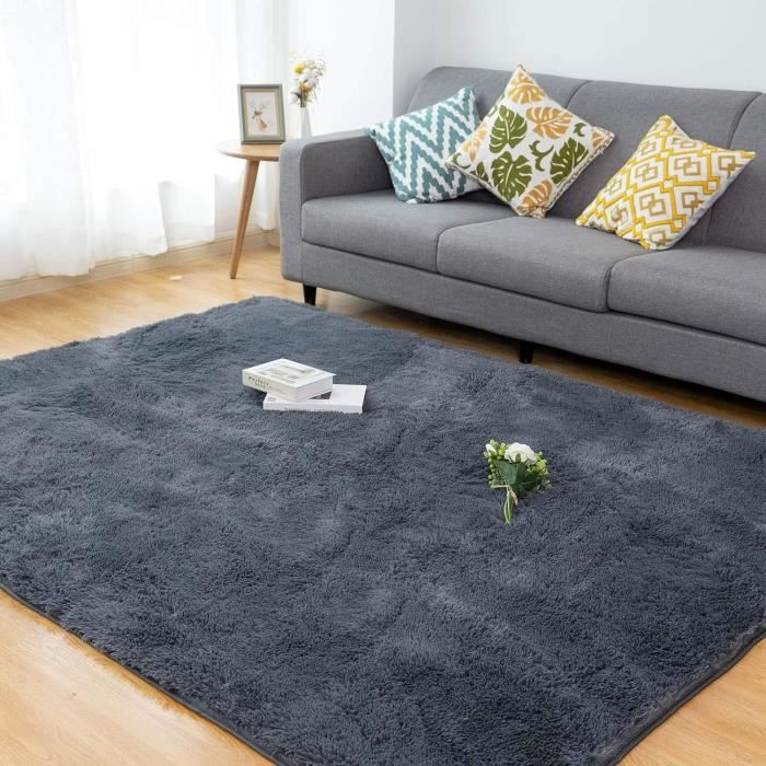 Tapis Salon Shaggy Moquette Poil Long Tapi Lit Chambre Grande Taille ...