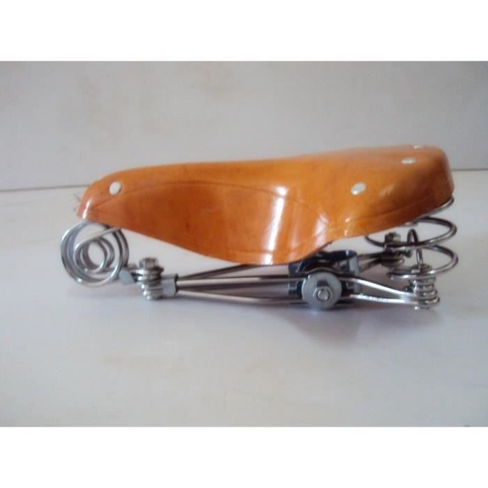 Selle De Velo En Cuir Veritable Style Ancien Avec Ressorts Prix Pas Cher Cdiscount