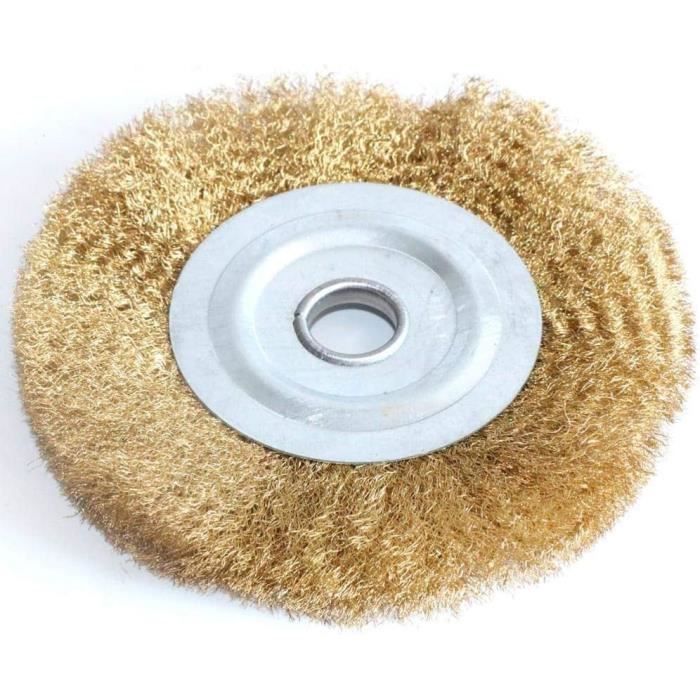 Brosse Circulaire En Fil Metallique Torsade 125 Mm M14 Pour Meuleuse
