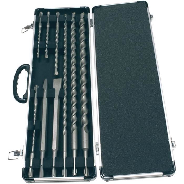 Coffret Makita D-21191 - 8 Forets + 2 Burins SDS-Plus En Alu Pour Perforateur