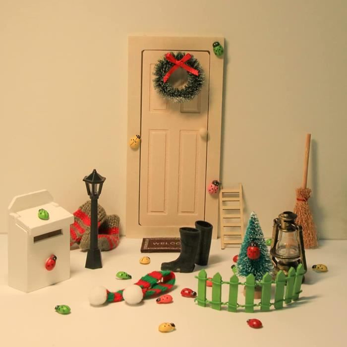 CDKit de décoration de Noël pour mini maison de poupée, accessoires de