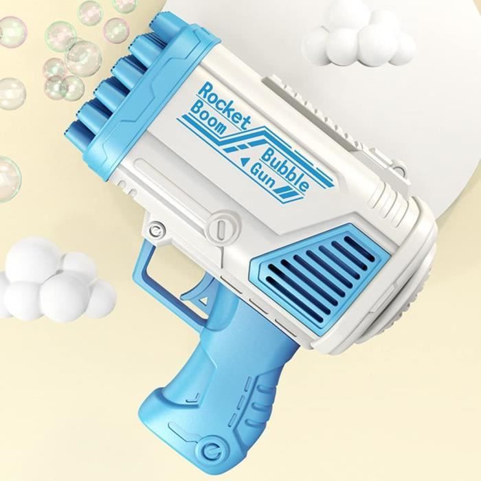 Machine à Bulles De Savon 76 Trous Pistolet Électrique Avec Lumières - Jouet Extérieur Enfants