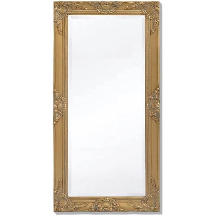 Miroir Mural pour Chambre Salle de Bain Style Baroque 100 x 50 cm Doré [626]