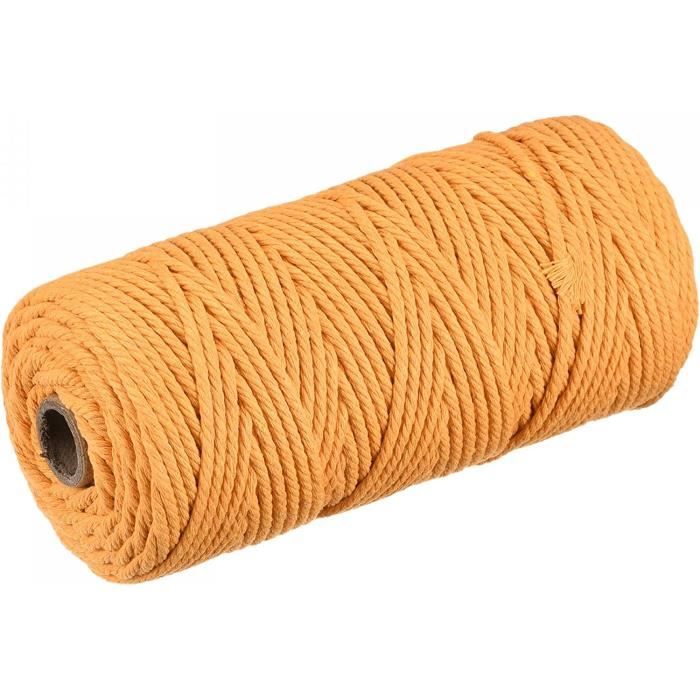 Corde En Chanvre Tressé 4mm - 100m, Résistance 75 Kg, 100% Chanvre Naturel - Pour Décoration, Bricolage