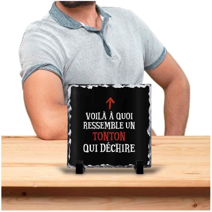 Cadre photo - Tonton - 15cm x 15cm - Ardoise - Plastique - Design ...