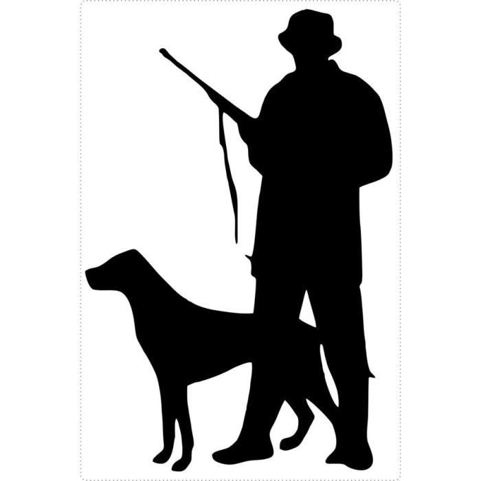 Autocollant sticker voiture chasseur chasse chien - Achat ...