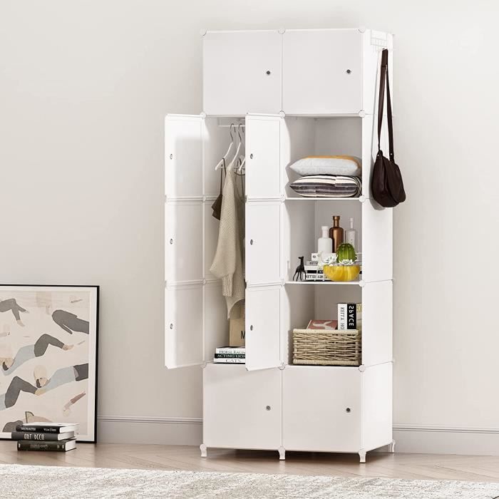 Armoire,Penderie Vetement,Dressing,Étagères de Rangement,Armoire