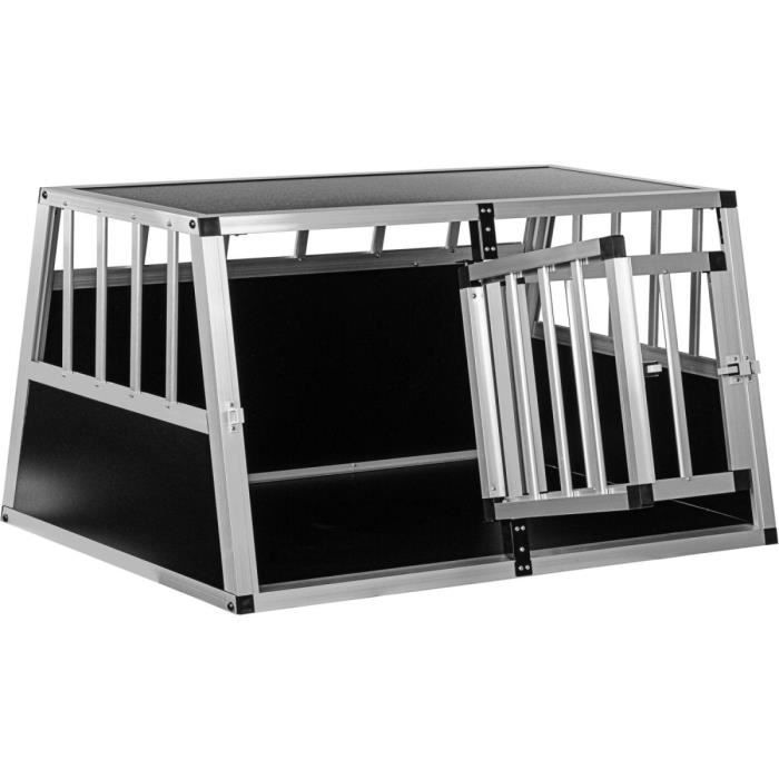 Comparer les prix de Cage de transport pour chien - PETSTUFF® - 89 x 69 x 50 cm - Aluminium MDF - 2 portes