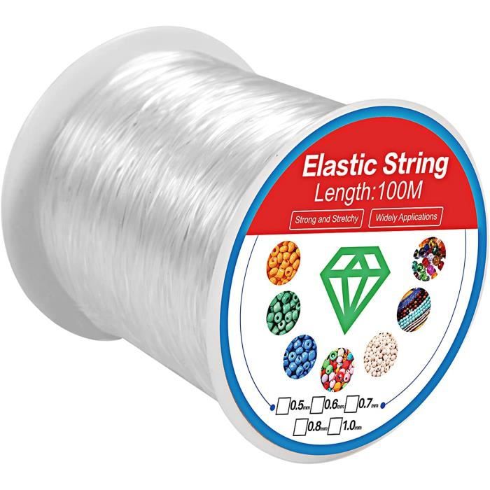 Fil Élastique Transparent pour Bracelet Resistant 0.5mm Ficelle Corde Nylon  Extensible Cordon 100m pour Collier de Perles,Bijoux Ar - Cdiscount  Beaux-Arts et Loisirs créatifs