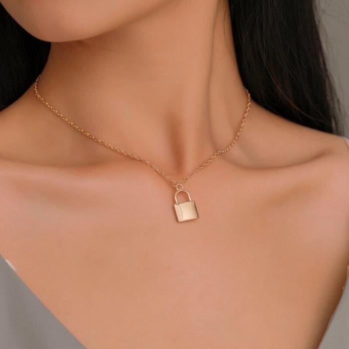 Collier cadenas femme clearance