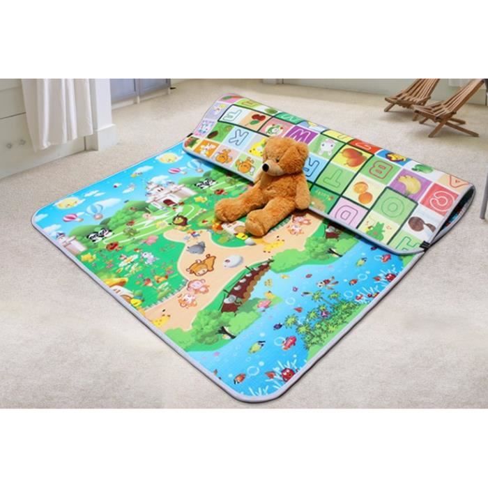 Tapis D Eveil Tapis De Jeu Impermeable Double Face Pour Bebe 4 Puzzles Tapis De Developpement Pour Enfants Type E 180cm 1cm Cdiscount Puericulture Eveil Bebe