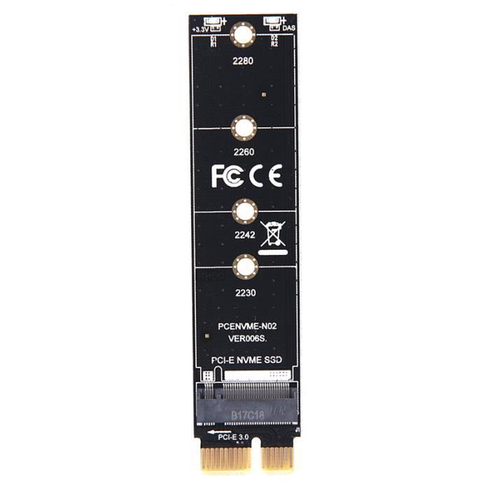 Câble,Adaptateur PCIE vers M2 SSD NVMe M2, PCIE X1, connecteur PCI Express M Key, prend en charge 2230 [D572352735]