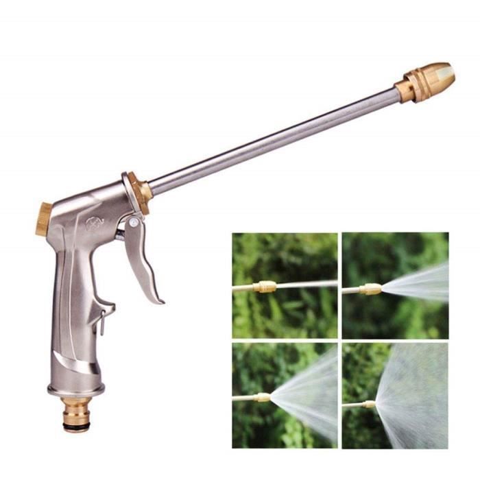 Professionnel Pistolet de Jardin en Métal, Pistolet D'arrosage avec Buse en Laiton, Pistolet Arrosage avec Connecteur de Plomberie, Pistolet D'arrosage Haute Pression pour L'irrigation des Jardins