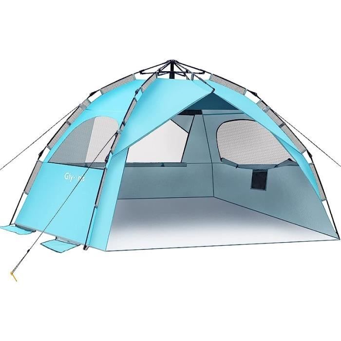 Tente Pop-up Plage & Camping Pour 2-4 Personnes - Night Cat - Bleue - Ultra Légère Et Portable