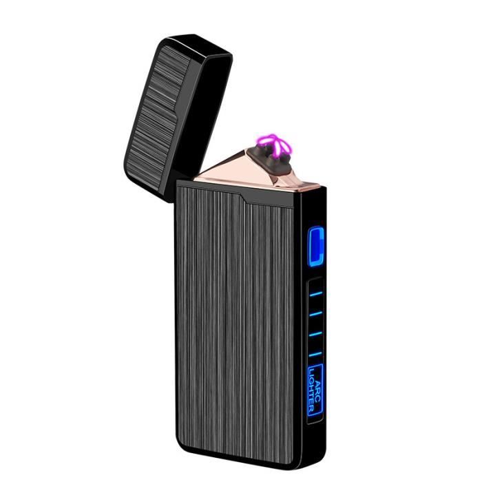 Briquet électronique Arc Plasma Rechargeable USB-C - Gravure Personnalisable, Motifs Animaliers, Coupe-vent, écran LED - 9