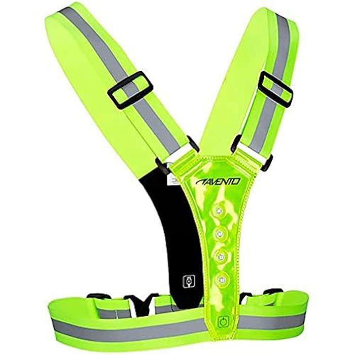 Gilet de sécurité LED rechargeable - AVENTO - Modèle 44RE - Jaune - Mixte - Adulte
