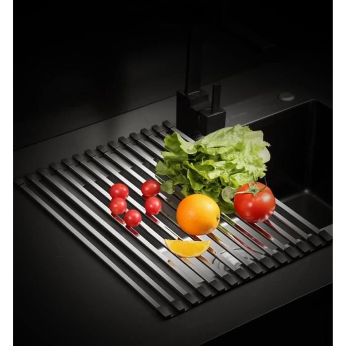 Égouttoir À Vaisselle Enroulable Pour Evier, Séchoir À Vaisselle