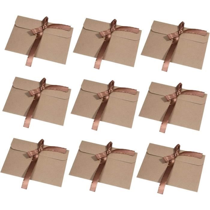 15 Pièces Enveloppe Cadeau, Rétro Papier Kraft Enveloppe