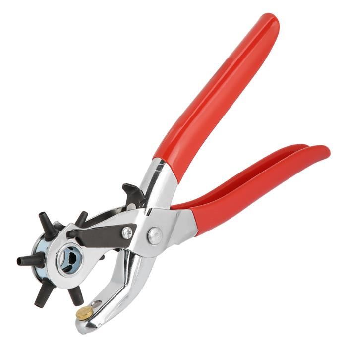 Cikonielf Pince à poinçonner Leather Hole Punches Carbon Steel Multi