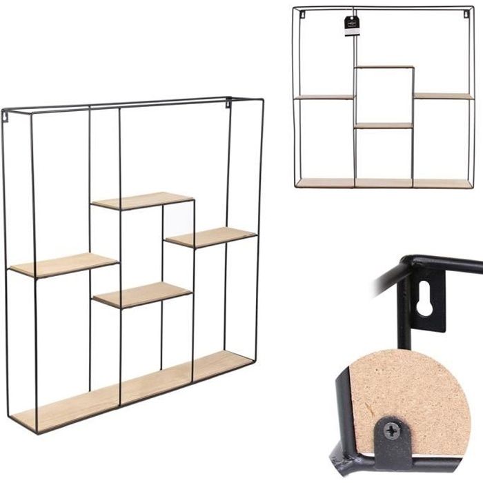 Etagere Murale De Cuisine Filaire L 43 X H 23 Cm Dore Etageres Murales Parement Mural Etagere Avec Panier