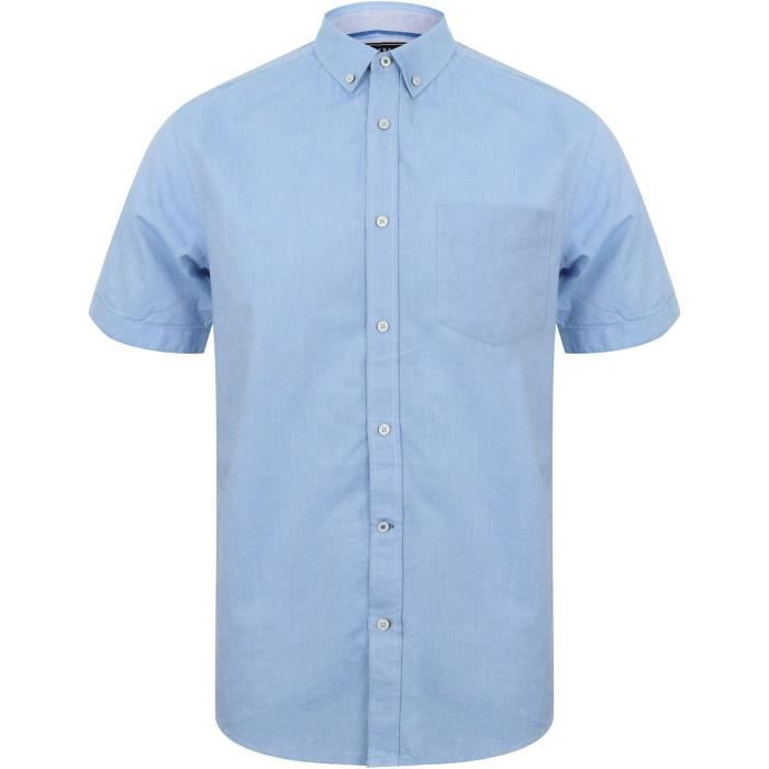 Chemise bleu manche courte hotsell homme