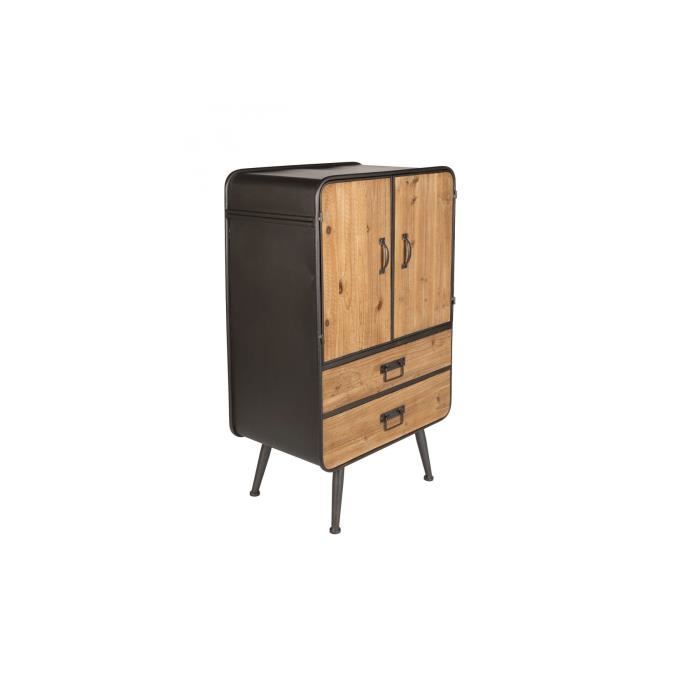 Buffet vintage en bois massif et métal Gin - Dutchbone Bois Buffet vintage en bois massif et métal Gin - Dutchbone Bois
