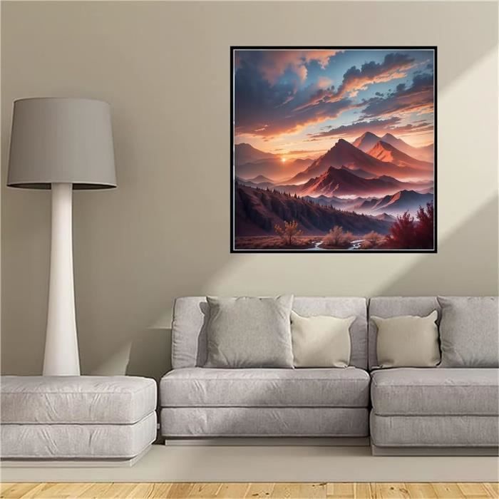 Kit Diamond Painting Paysage 40x60 Cm – Peinture Aux Diamants 5D Pour Adultes Et Débutants – DIY Déco Maison