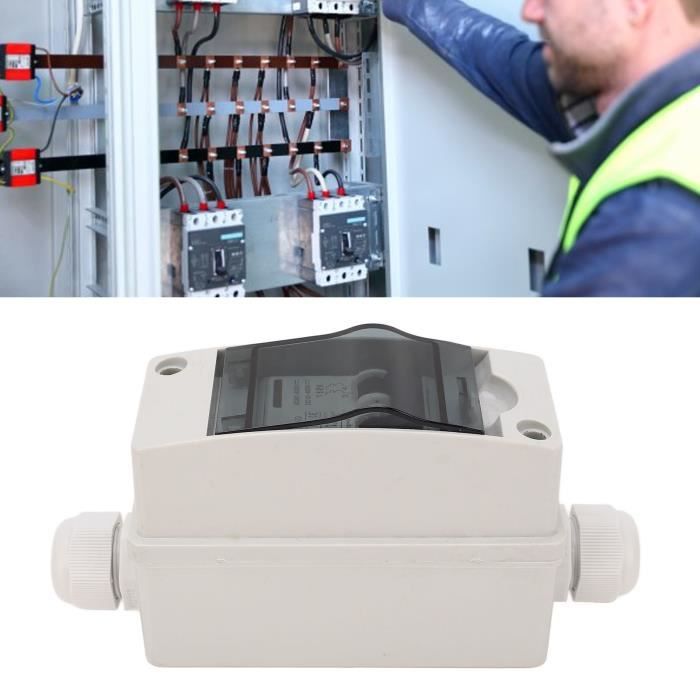 Disjoncteur PV DeWin 2P 63A DC 1000V - Boîtier étanche IP65 - Pour Systèmes Solaires Photovoltaïques
