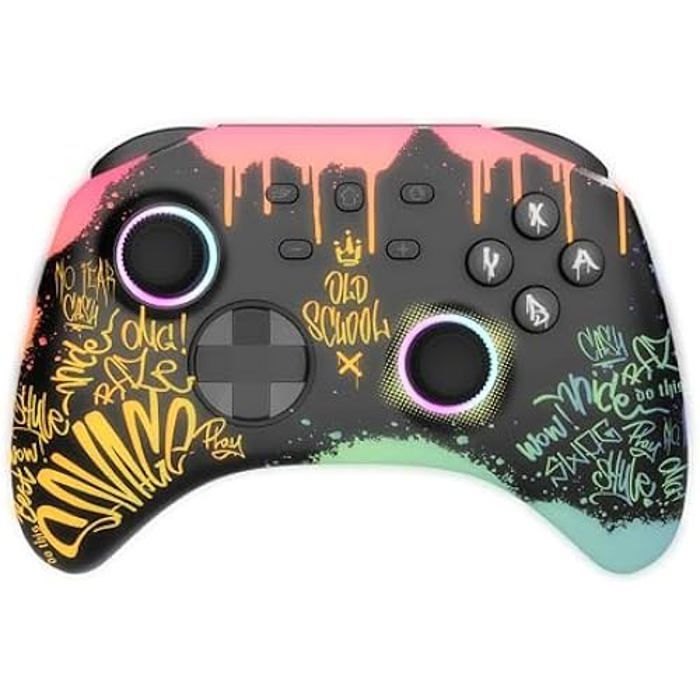 Manette de jeu FREAKS AND GEEKS Old School RGB Sans fil Compatible SwitchPC - vue 2