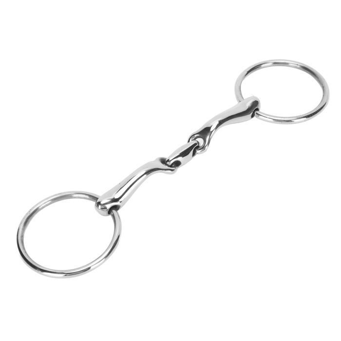 Mors De Filet Pour Cheval En Acier Inoxydable - Embout Doux 5 Pouces, Conception Confort Et Contrôle - 10