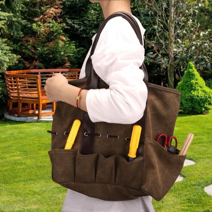 Sac De Rangement à Outils Bonsaï - Pochette Roulable En Toile Robuste Pour Tous Vos Outils De Jardinage