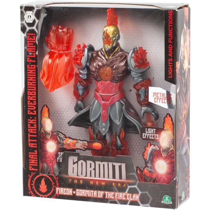 Figurine articulée GORMITI Gormiti avec attaque lumineuse Feu Fireon 27 cm À partir de GRV073
