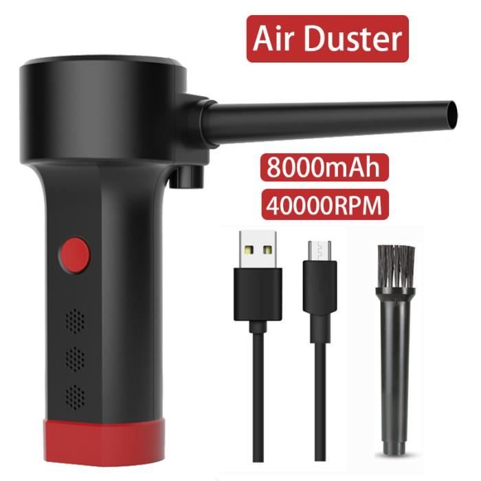 Bombe Air Sec Souffleur PC Dépoussiéreur Électrique Pour PC - Air Coprié Nettoyage PC, 6000 Ah Batterie Mini Souffleur Sans Fil Puissant