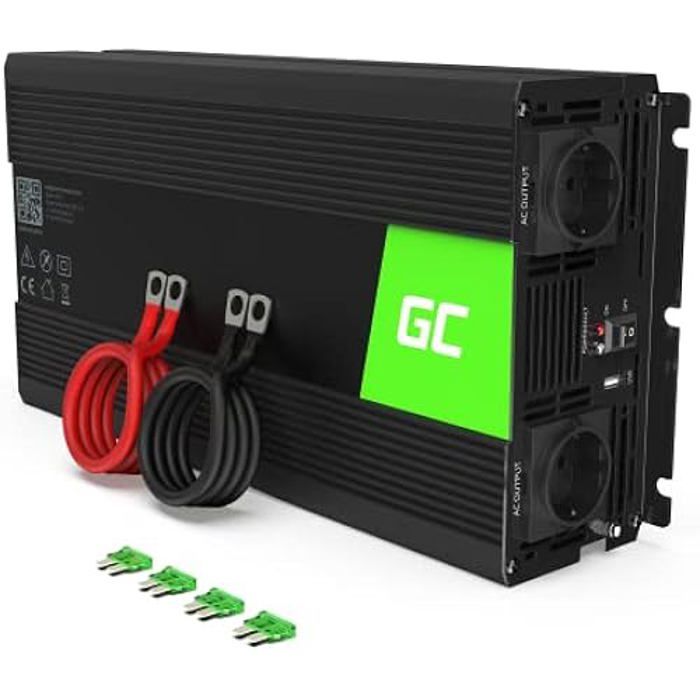 Green Cell® 1500W/3000W 24V 220V/230V Convertisseur de Tension Camion Solaire Modifiée Volts Sinus Power Inverter sinusoïdale DC