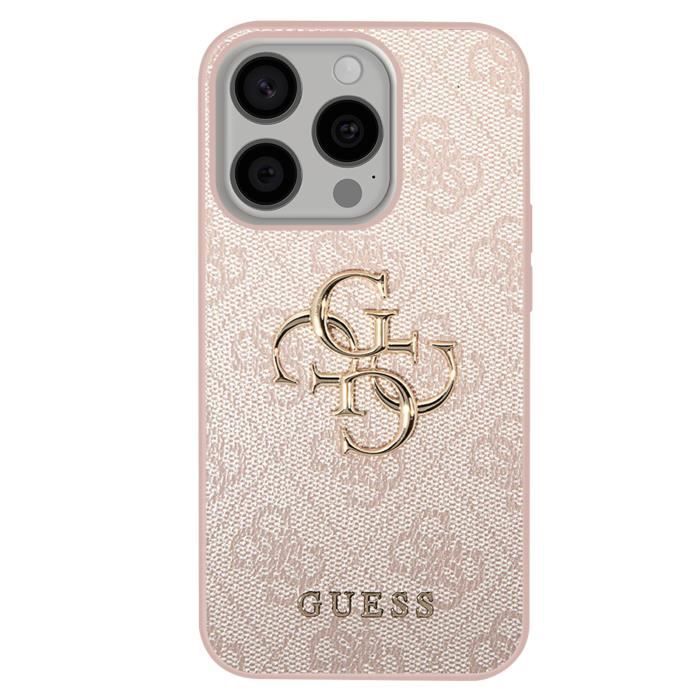 Coque pour iPhone 15 Pro Découpes Précises et Bords Surélevés Guess