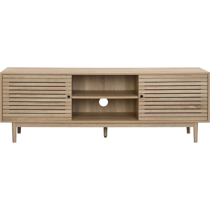 Meuble TV 2 portes couleur chêne 160 cm - Tivoli Meuble TV 2 portes couleur chêne 160 cm - Tivoli