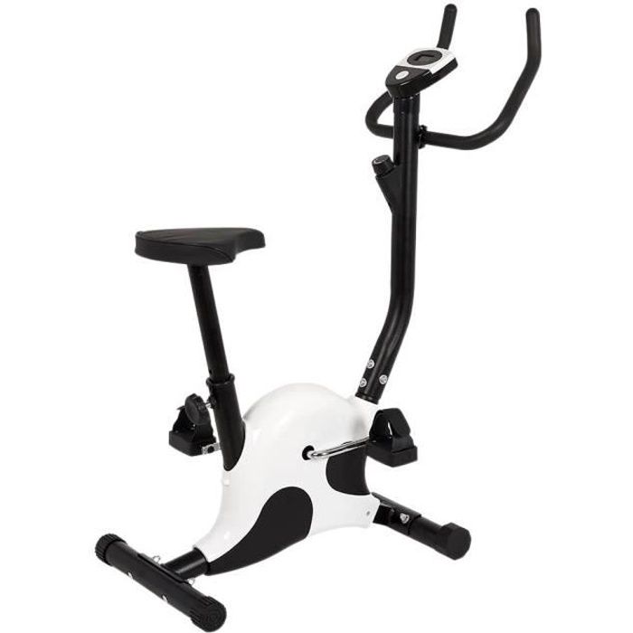 Vélo Sport Silencieux Vélo Appartement HOMCOM Écran LCD, Siège