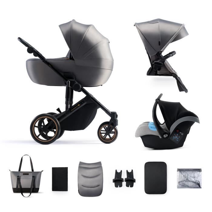 KINDERKRAFT Poussette 3 en 1 Prime 2 Grey Cdiscount