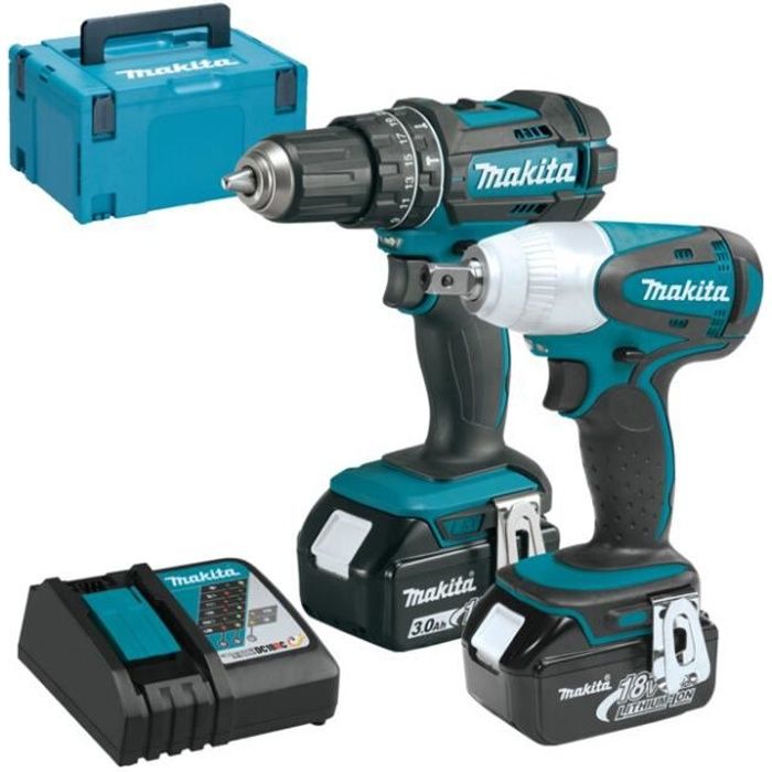 Ensemble d'outils électriques sans fil MAKITA DLX2133J A percussion 18V Professionnelle