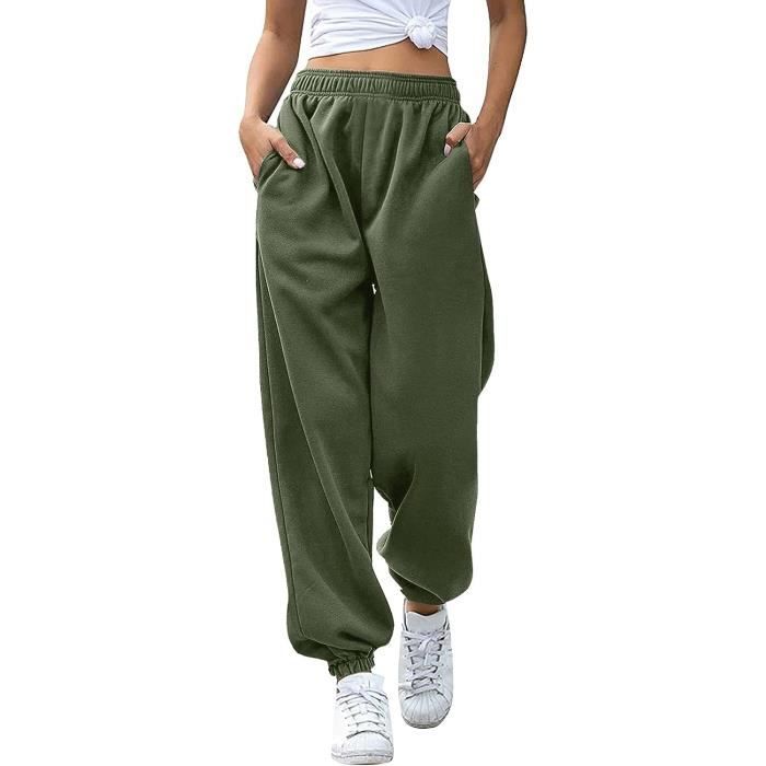PANTALON Femme Hiver Chic Pantalon Femme Large Taille elastique Confortable Pantalon De Sport Femme Beige Beige Cdiscount Pret a Porter