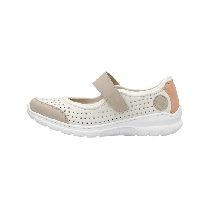 Rieker Basket à Scratch Rieker Morelia - RIEKER - Femme - Blanc - Plat - Adulte