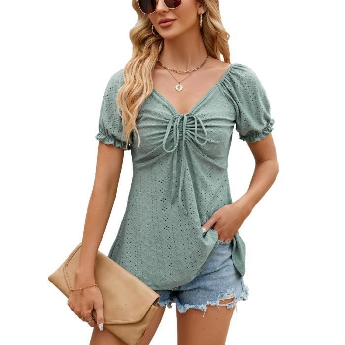 Tee shirt à lacets femme best sale