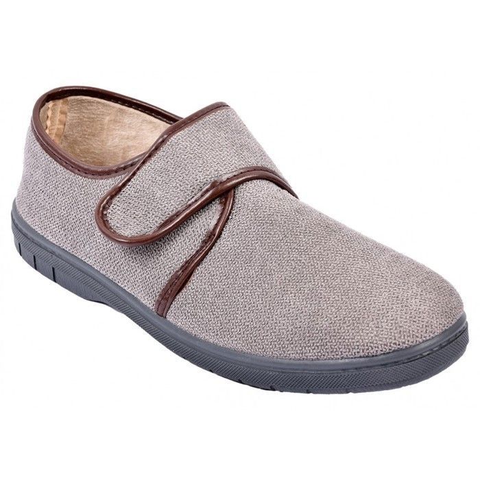 Charentaise Femme Montante Fourrée avec Scratch - Ozabi - K88R3 - Bleu