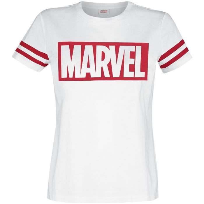 Marvel Homme caractères & Logos T-Shirt Noir 